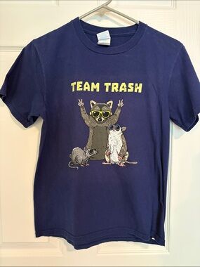 Port and Company Navy "Team Trash" Graphic Tee